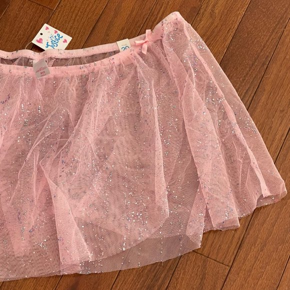 New Justice Juniors Pink Gem Tulle Sheer Dance Ballet Skirt Size 20 - Picture 3 of 8
